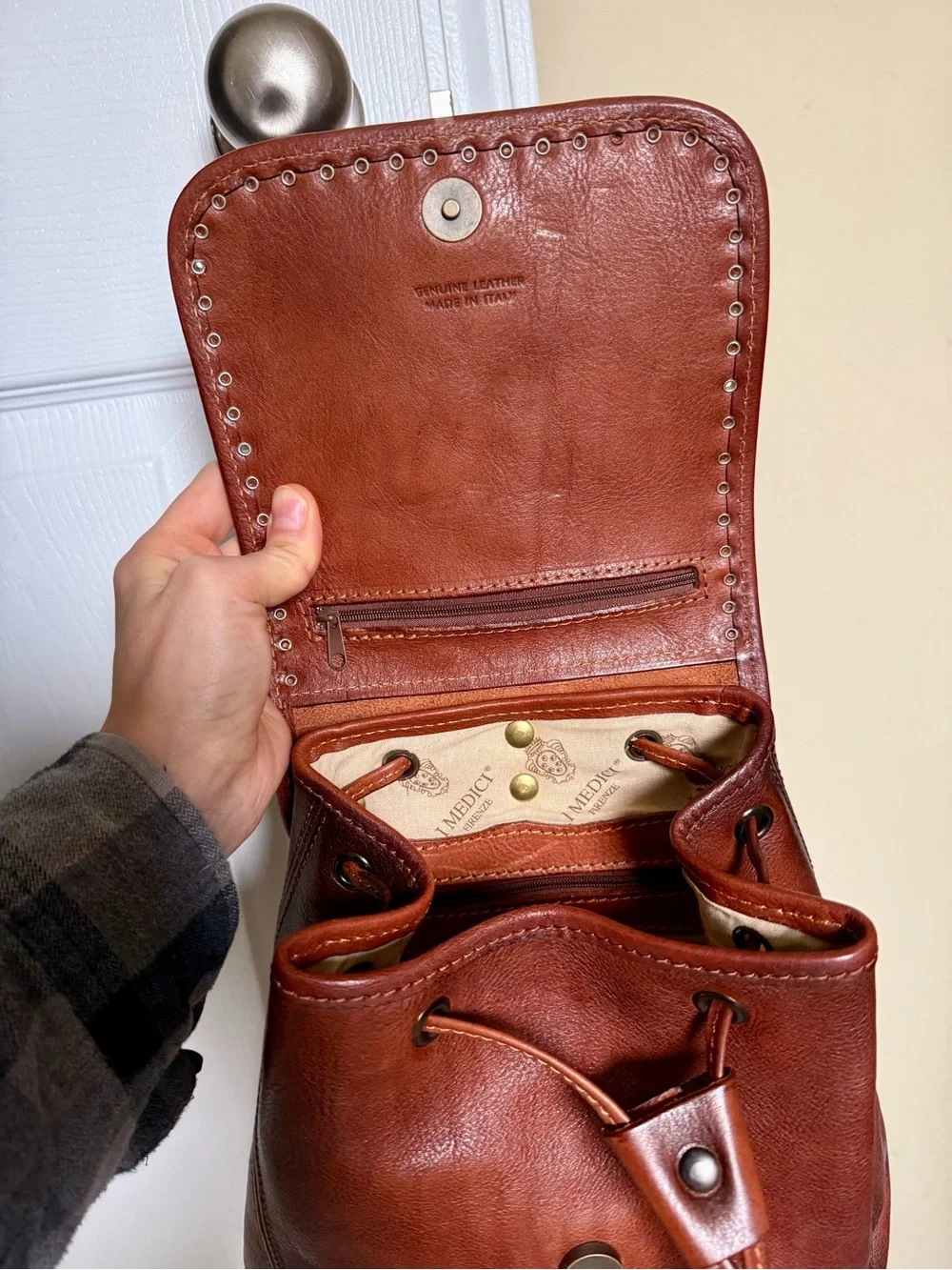 Medici Italian leather backpack